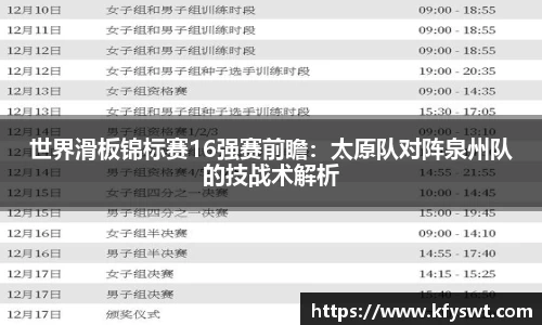 世界滑板锦标赛16强赛前瞻：太原队对阵泉州队的技战术解析